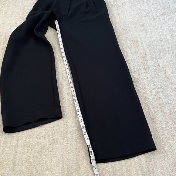 Aritzia Wilfred The Effortless Pant Wide Leg Pleated High Rise Black Trousers 6 - Picture 5 of 10